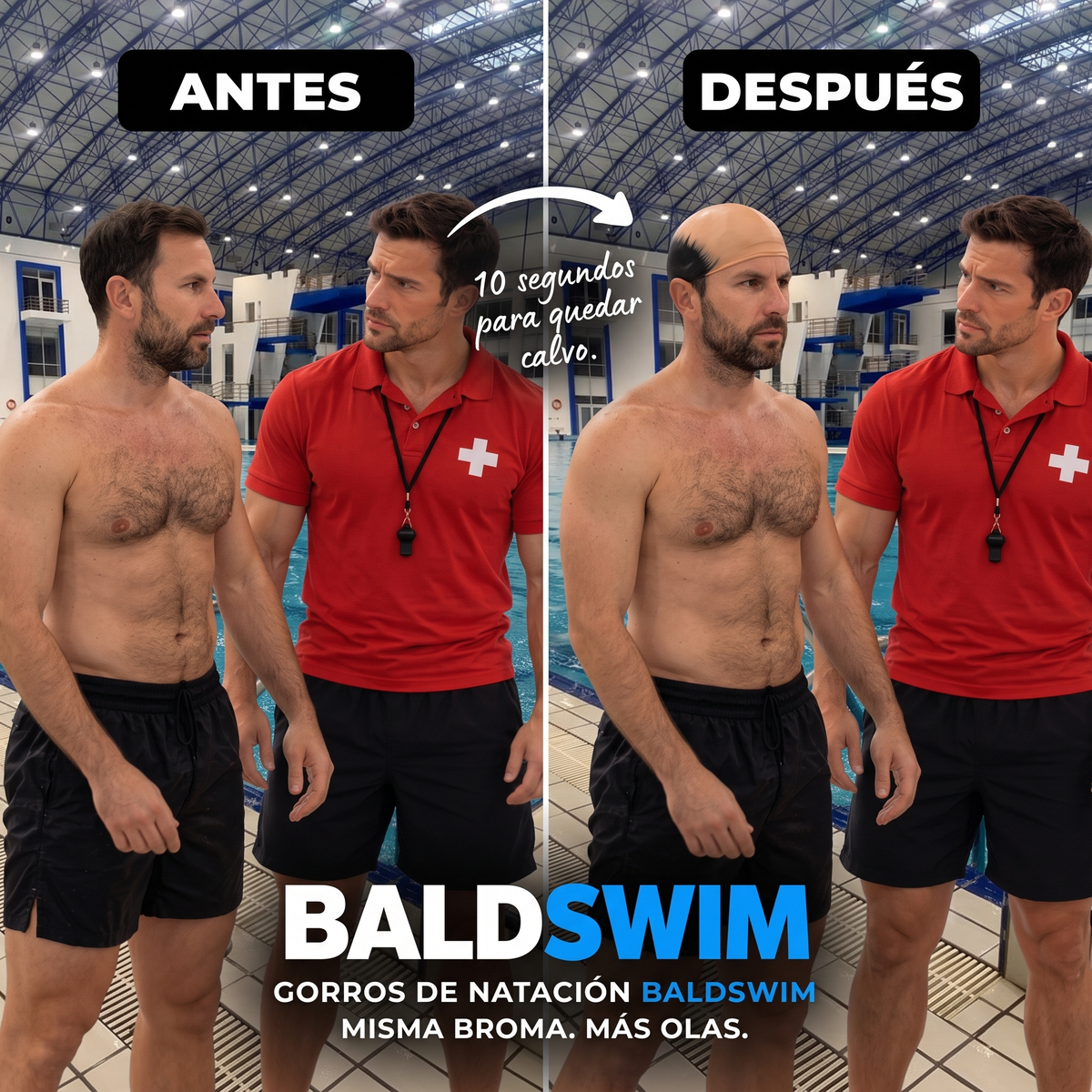 BaldSwim Badekappe